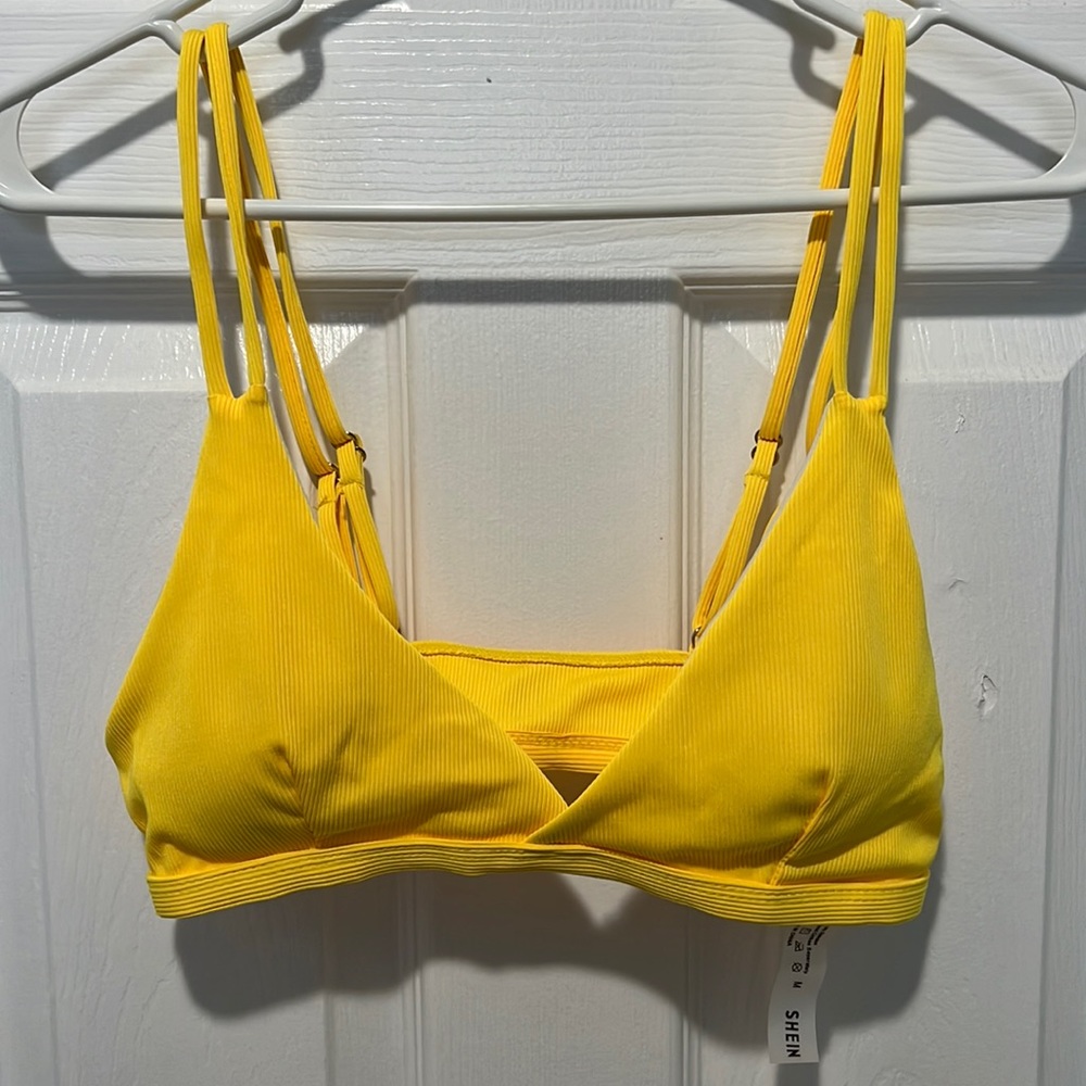 Shein Yellow Bikini Top - Medium